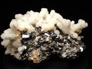 コソボ産クォーツ、カルサイト＆アーセノパイライト (Quartz, Calcite & Arsenopyrite / Kosovo)