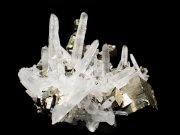 ペルー産クォーツ、パイライト＆キャルコパイライト (Quartz, Pyrite & Chalcopyrite / Peru)