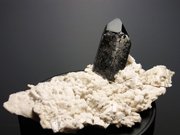 岐阜県蛭川田原産 黒水晶、曹長石＆玉滴石 (Morion, Albite & Hyalite / Japan)