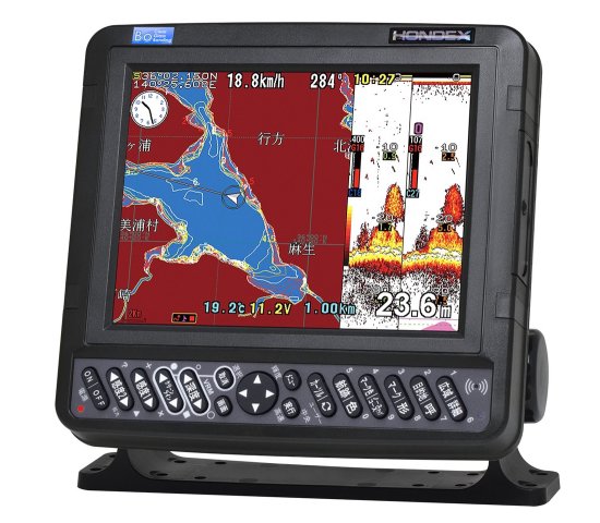 HONDEX（ホンデックス）HE-8000 GPS魚探（107kHz＆400kHz） - バス 