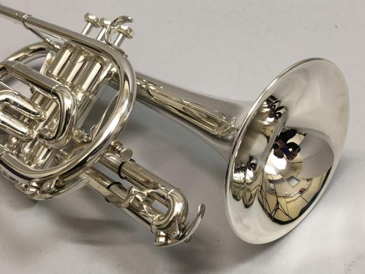 【高価値】 ベッソンコルネット銀メッキ中古 管楽器・吹奏楽器
