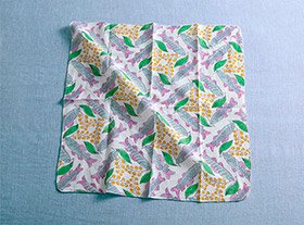 鹿児島睦/Woodblock Print Handkerchief_木版ハンカチ - デザイン雑貨・オーガニックコスメならギフト通販のARIGATO  GIVING