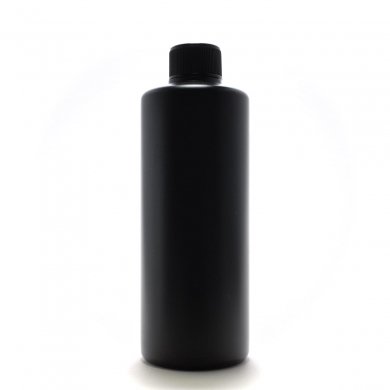プラスチック容器 300ml PE ストレートボトル [ ボトル：遮光黒 / スクリューキャップ：ブラック / 中栓 ][ 192個/ロット 送料無料 ]
