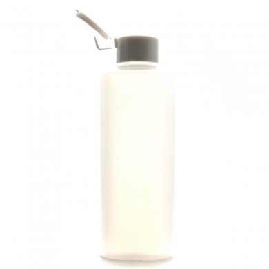 プラスチック容器 200ml PE ストレートボトル [ ボトル：半透明 ／ ヒンジキャップ：ホワイト ][在庫セール品]