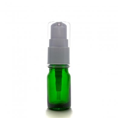 アロマ遮光瓶 5ml グリーン [ ポンプ：ホワイト ] [ 112個/ロット 送料無料 ] [ 個包装なし業務用梱包 ]