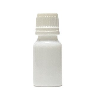 アロマ遮光瓶 10ml クリーミーホワイト [ セキュリティーキャップ白 ] ＊ドロッパー付き