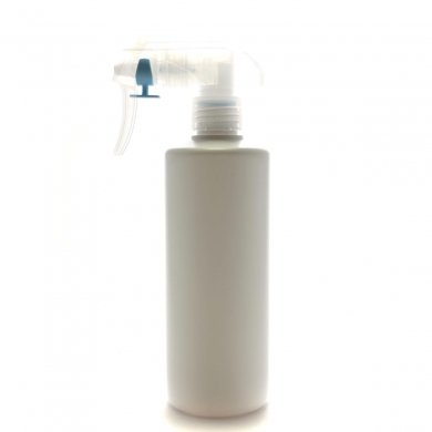 蓄圧式トリガースプレー 300ml PE ストレートボトル [ ボトル：ホワイト ／ トリガー：半透明(蓄圧式) ] [ 196個/ロット 送料無料 ]