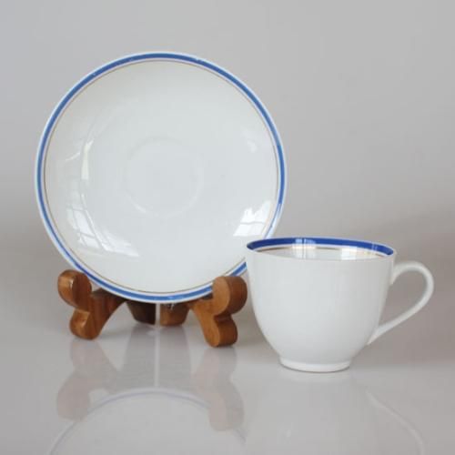 Gustavsberg／グスタフスベリ ブルーとゴールドのラインのカップ