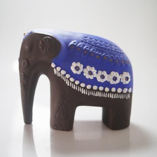 スウェーデン Deco / デコ社 陶器の置物 ぞう（大）- 暮らしの