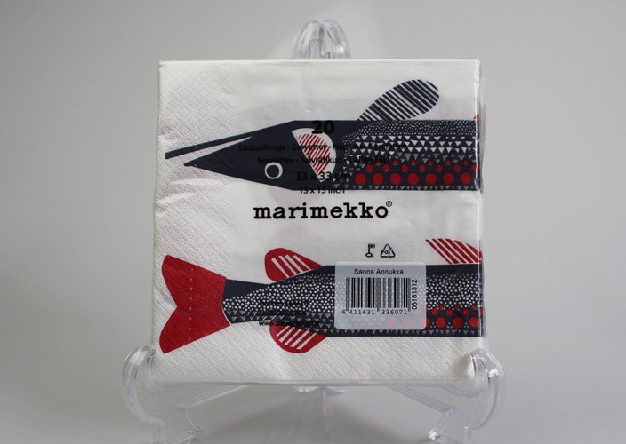 marimekko／マリメッコ Hauki／ハウキ 魚柄のペーパーナプキン
