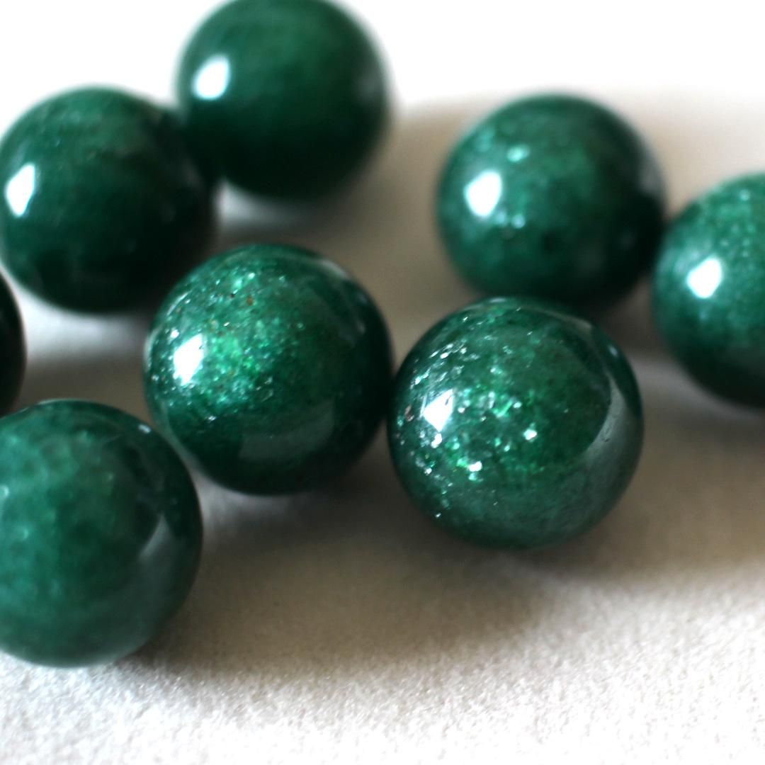 本物！輝きをもつ グリーンアベンチュリン 12ミリ 大玉 粒売り