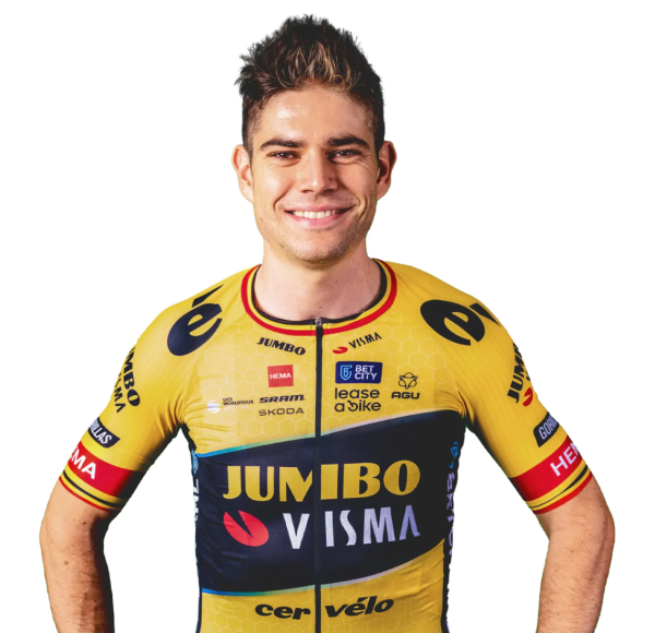 自転車ウェア 2023 Jumbo Visma 半袖ジャージ WOUT VAN AERT ヴァン 