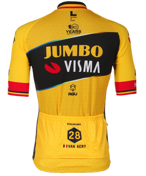 自転車ウェア 2023 Jumbo Visma 半袖ジャージ WOUT VAN AERT ヴァン 