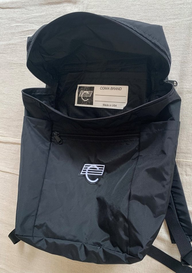COMA BRAND コマブランド nylon backpack black - リュック/バックパック
