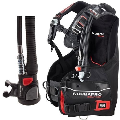 スキューバプロ SCUBAPRO Equator BCD with Air 2, Black/Red 