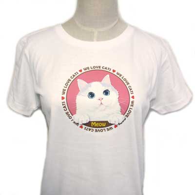 レディース】オリジナルTシャツ・ネコ/Meow(ミャオ) - RUE DU BAC ...