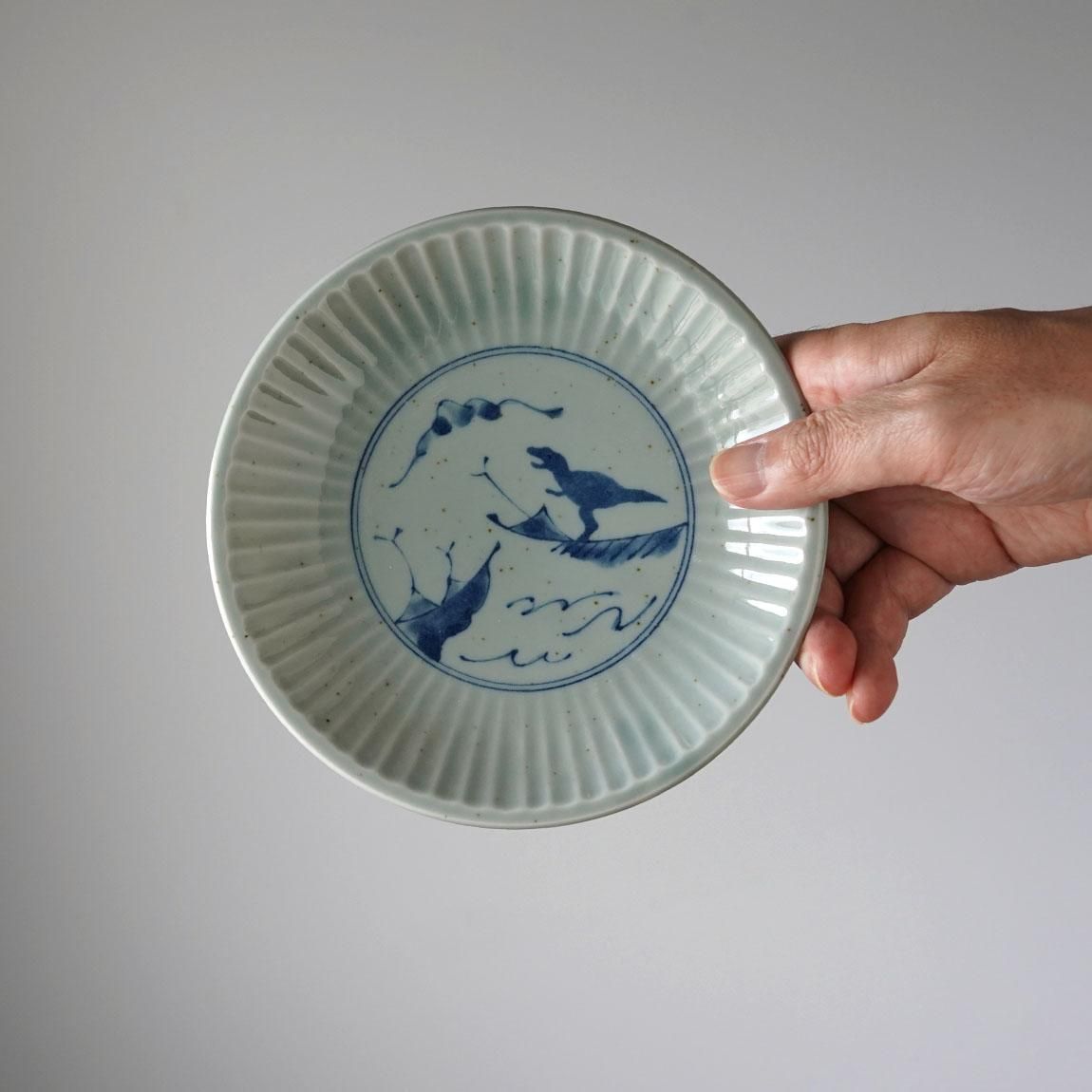 江戸っ子恐竜 | 鎬竜 | 銘々皿 | 小皿 15.5cm - Anchor Bridge