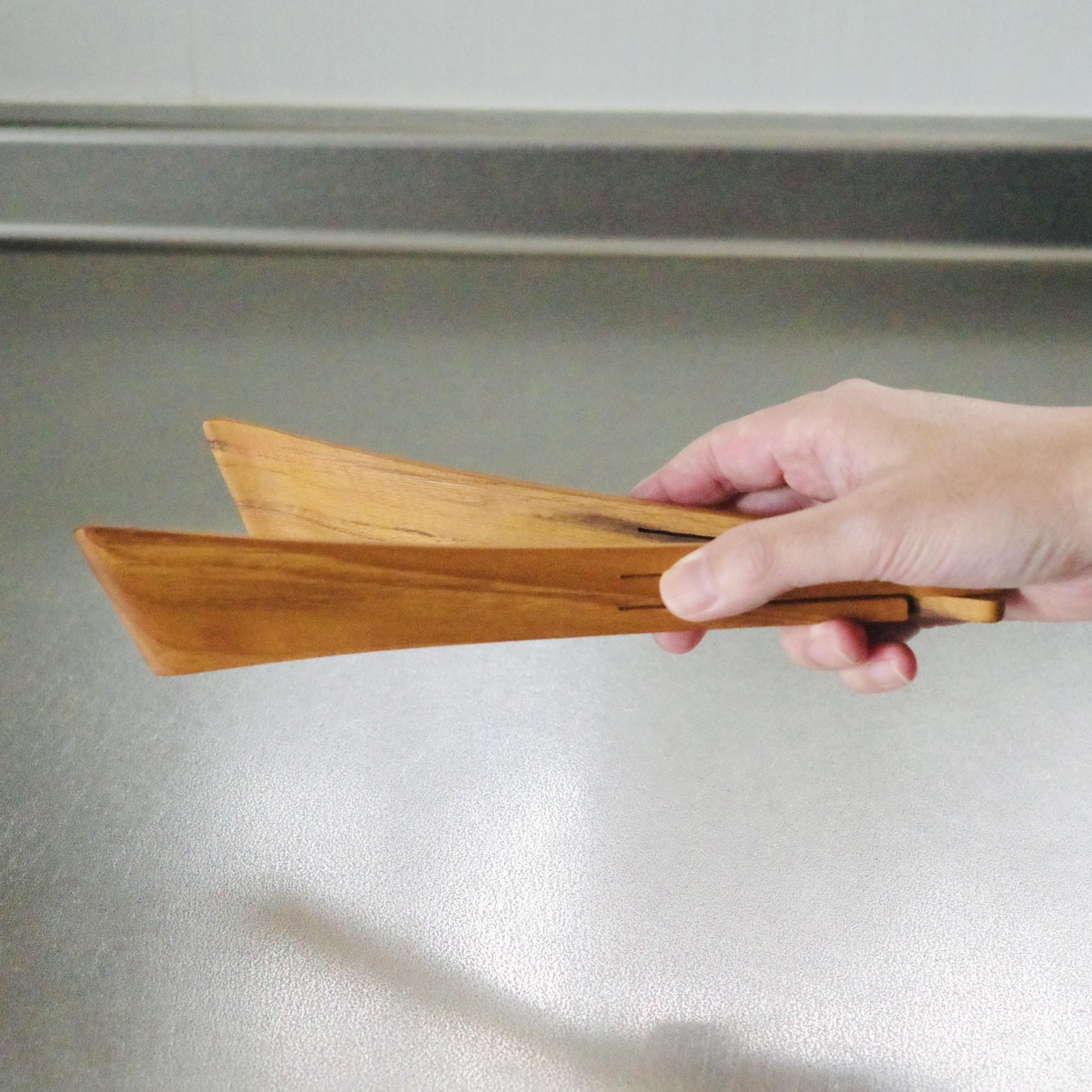 木のトング トング 
折りたたみトング ウッドトング 取分けトング