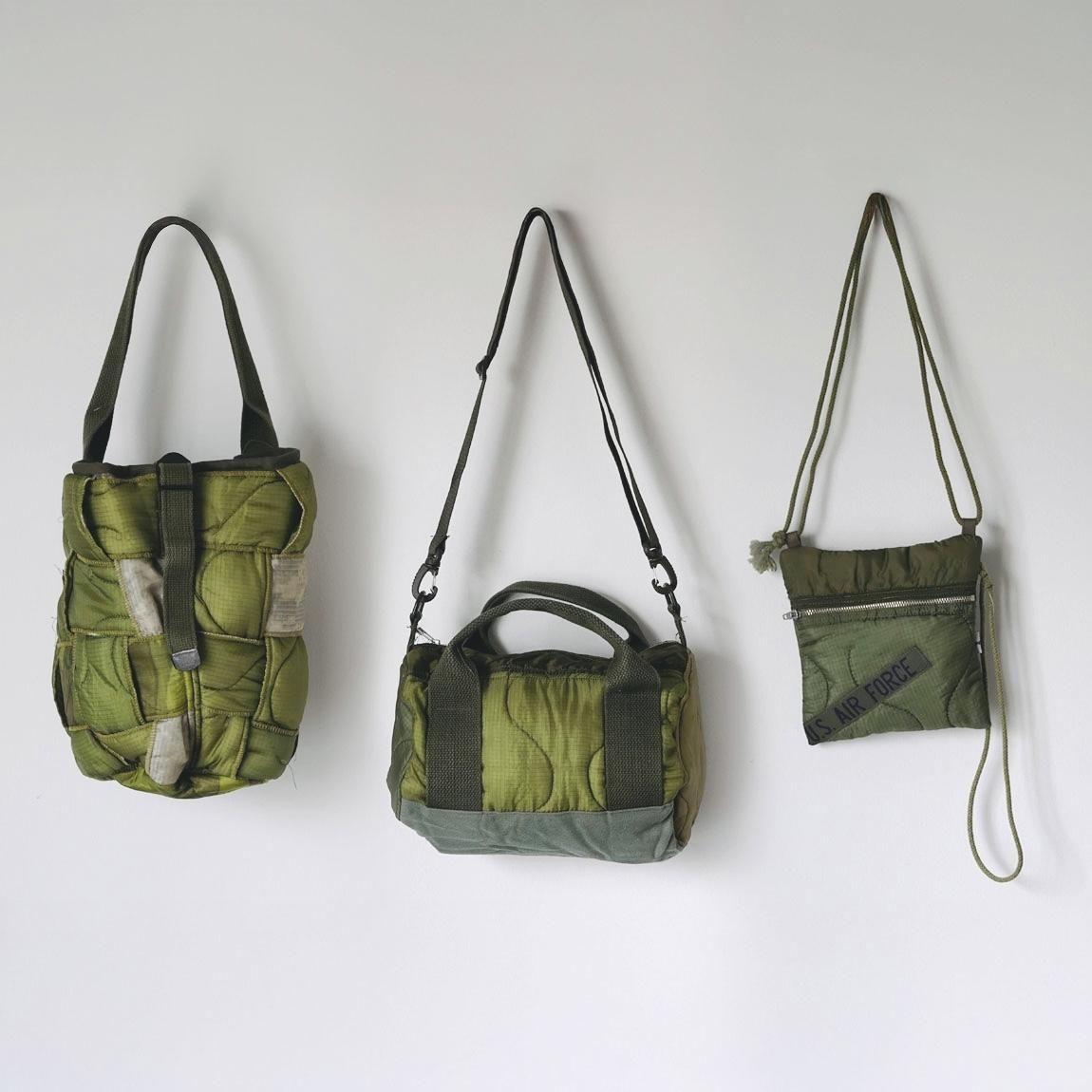 redad レダッド ミリタリーライナー 格子バケットバッグ キルティングアメリカ軍 military liner  リメイクバック