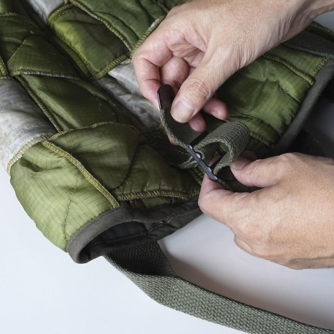 redad レダッド ミリタリーライナー 格子バケットバッグ キルティングアメリカ軍 military liner  リメイクバック