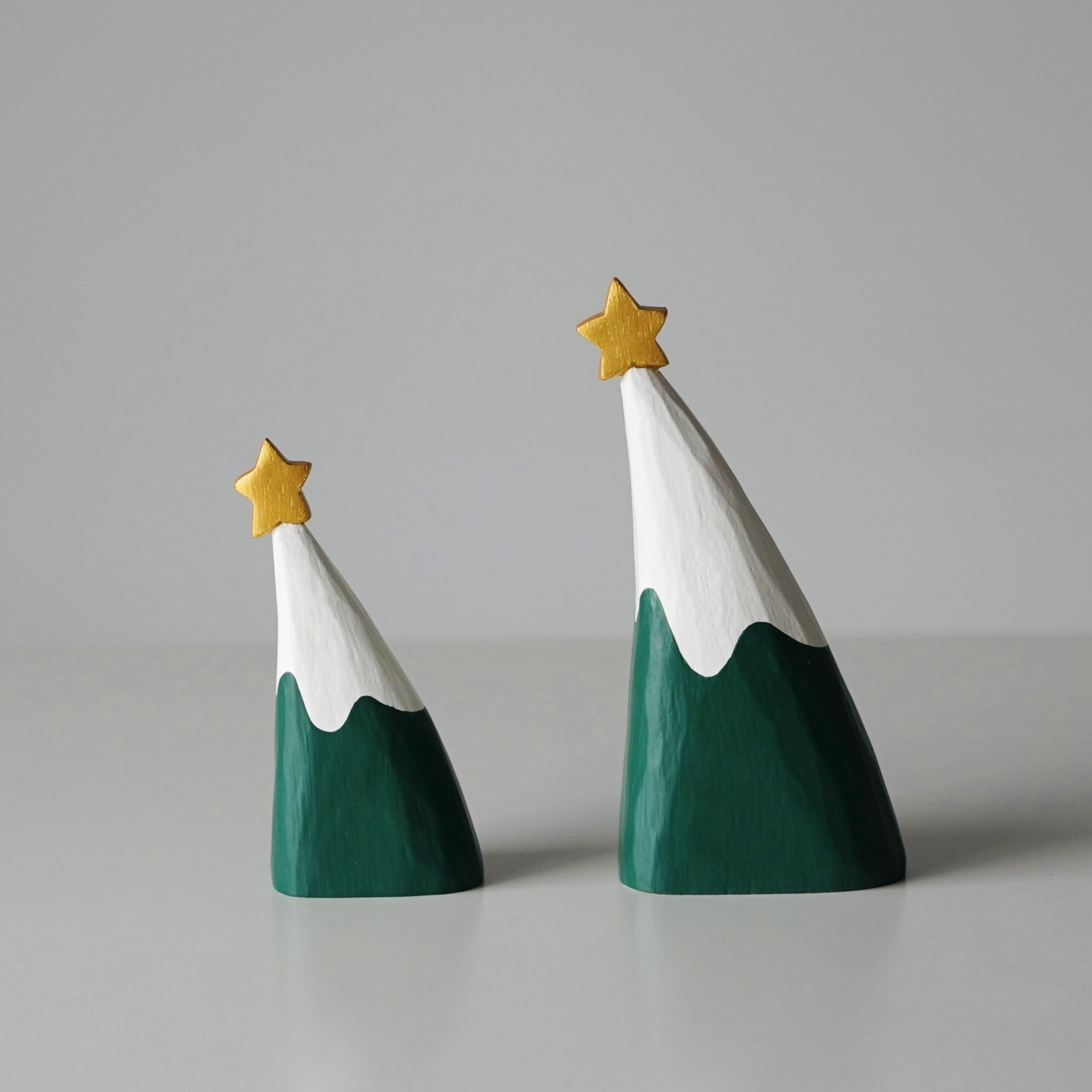 ぽれぽれ動物  よりそいツリー クリスマスツリー ヨウル polepole animal  T-Lab. ティーラボ  動物置物 木彫り オブジェ1