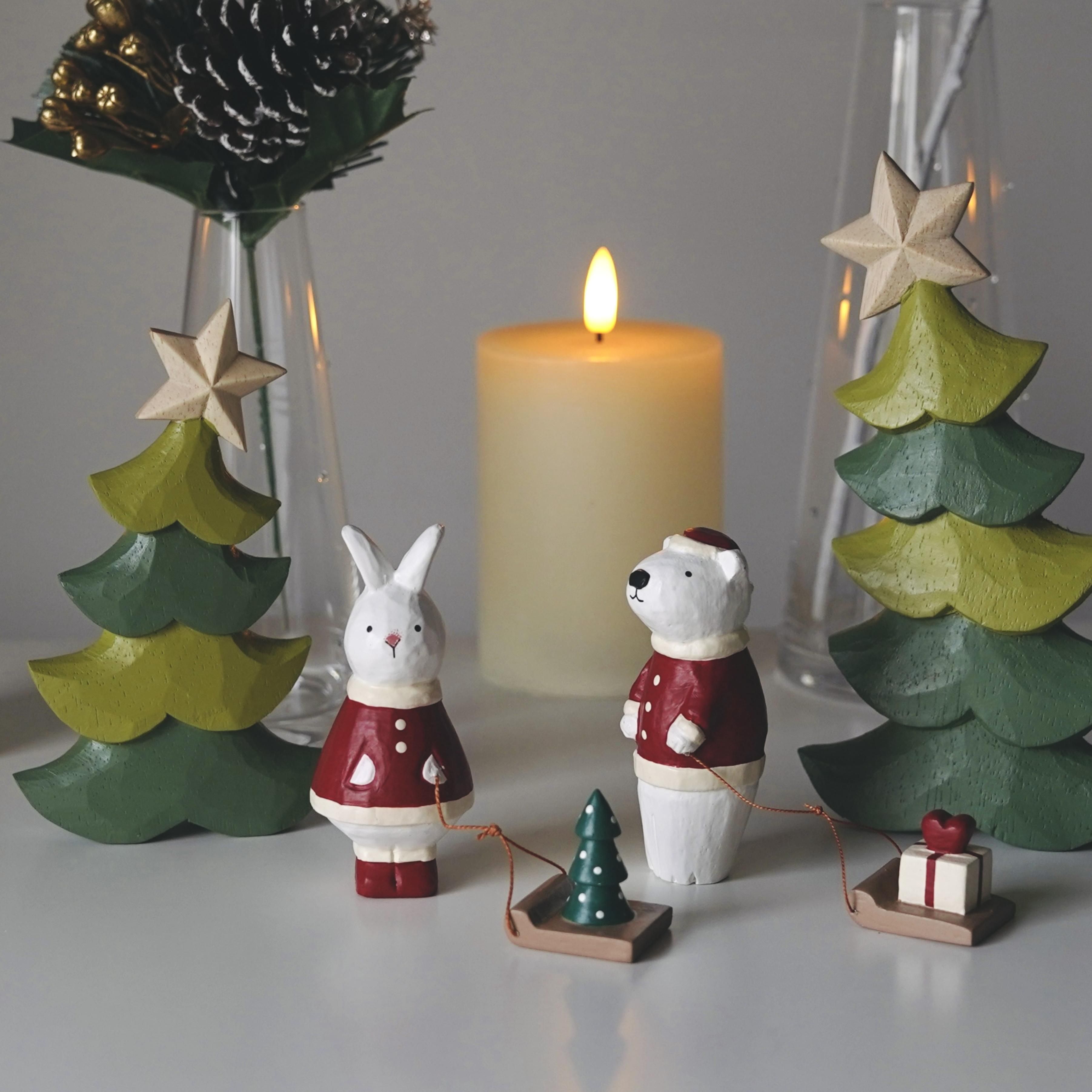 ぽれぽれ動物 polepole animal  T-Lab. ティーラボ  動物置物　木彫り オブジェ1