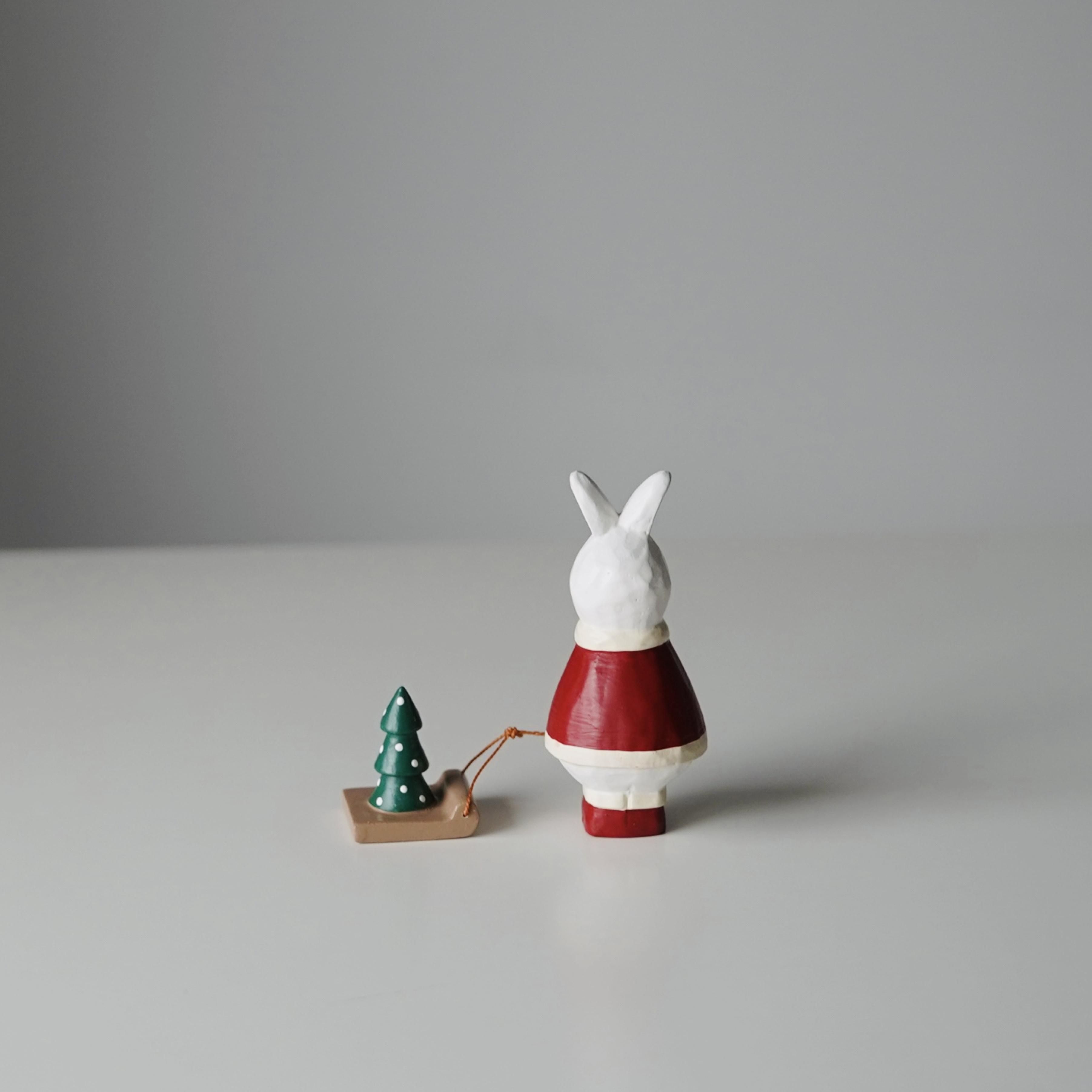 ぽれぽれ動物 polepole animal  T-Lab. ティーラボ  動物置物　木彫り クリスマスツリー ヨウル オブジェ1