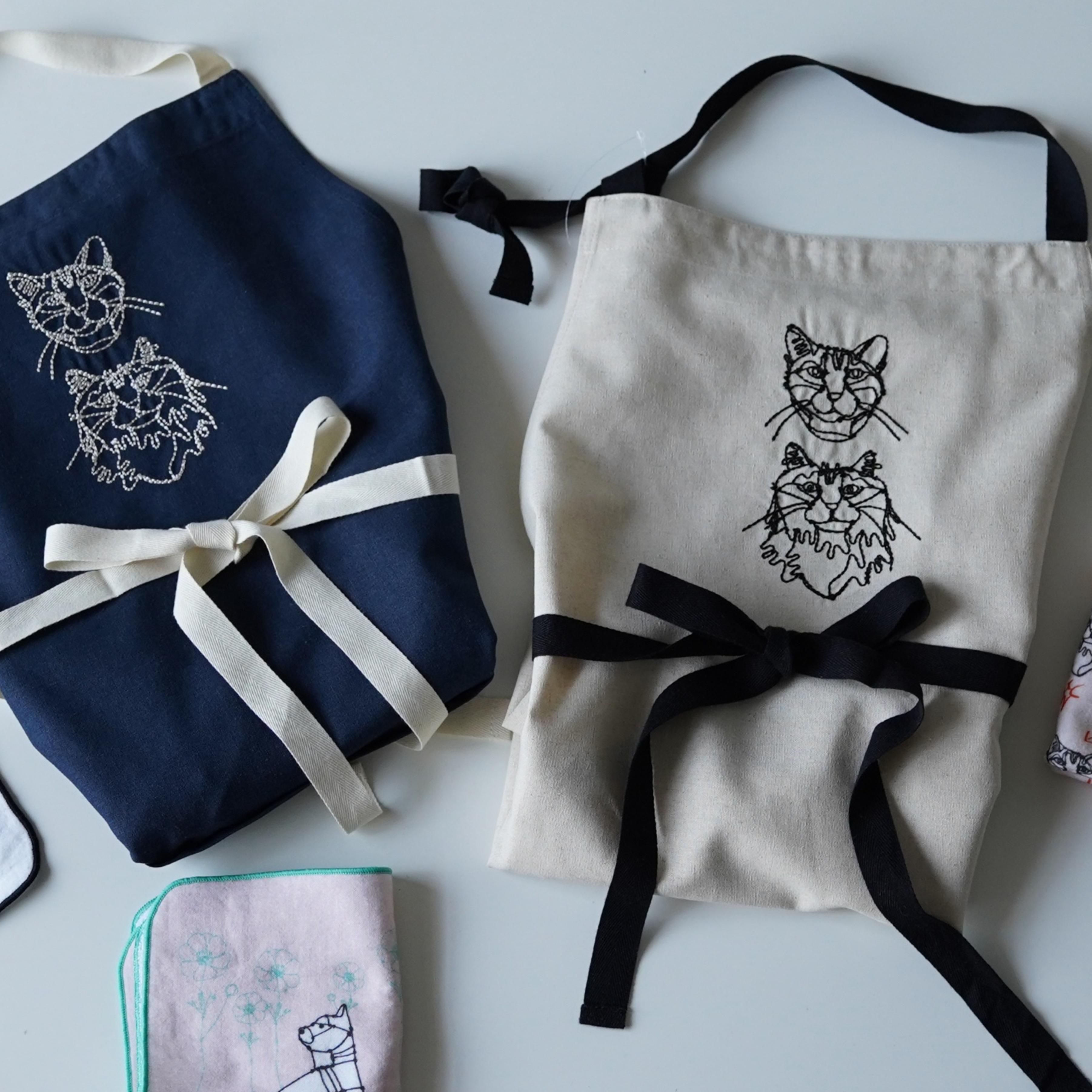  小川学 ワイヤーアート HAyU ハユ ジャガード タオル ハンカチ  猫ハンカチ 犬 