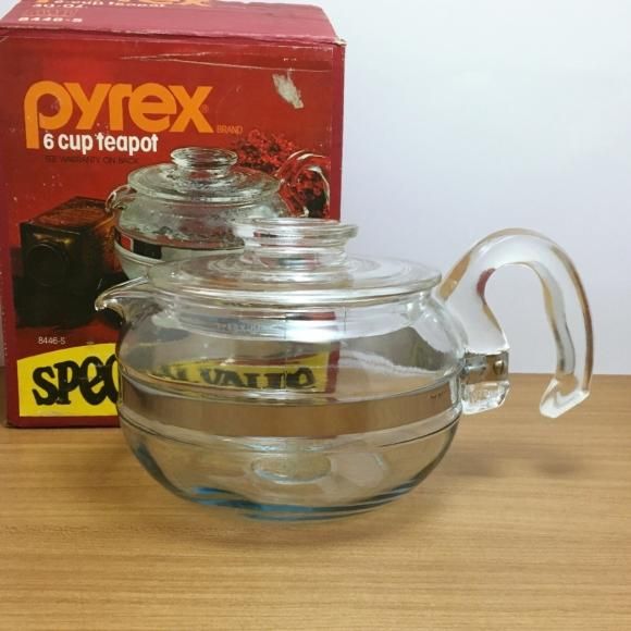 はこぽす対応商品】 ティーポット 6cup パイレックス オールド ☆PYREX 