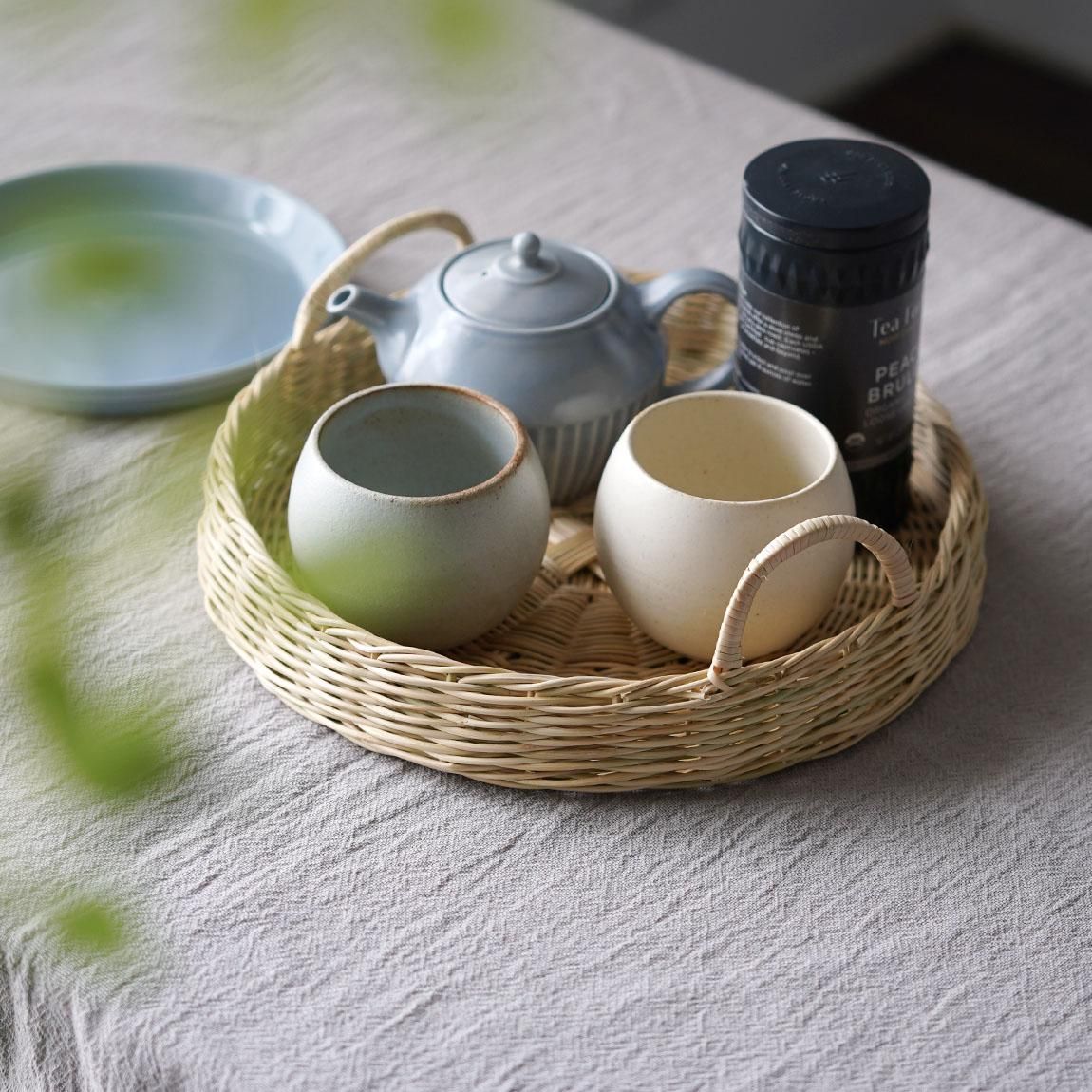 moily | ラウンドトレイ F | ラペア籐のかご - Anchor Bridge アンカー