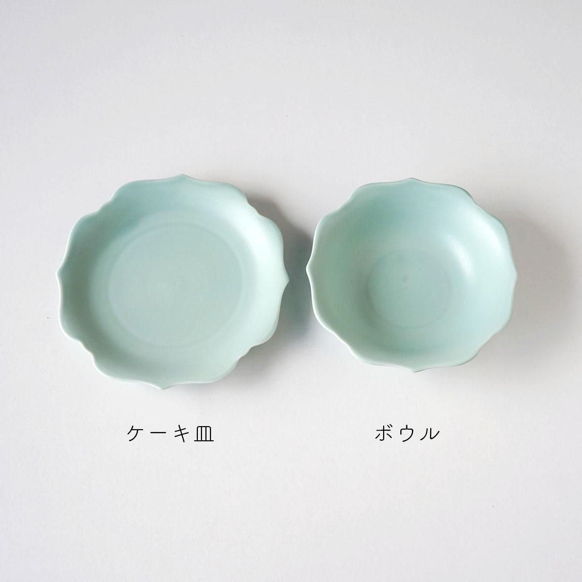 うつわ彩りセット ミルキーカラーの輪花皿 / ケーキ皿 / ボウル / トウジキトンヤ［全3色