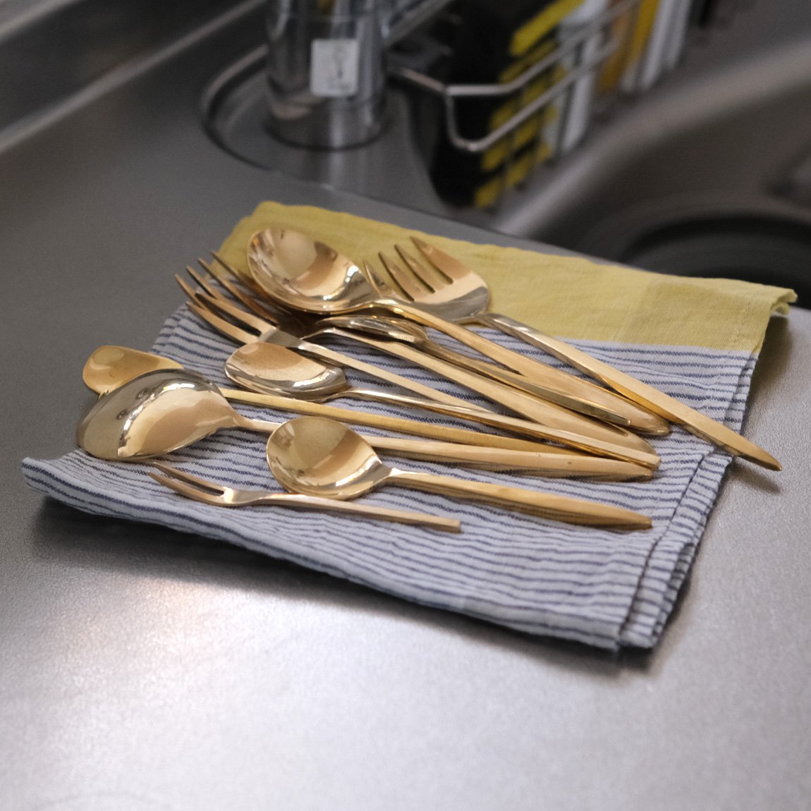 真鍮 ディナーフォーク （ゴールド）突き匙 ブラス キッチン用品 調理器具 最大10%OFFクーポン - カトラリー(スプーン等)