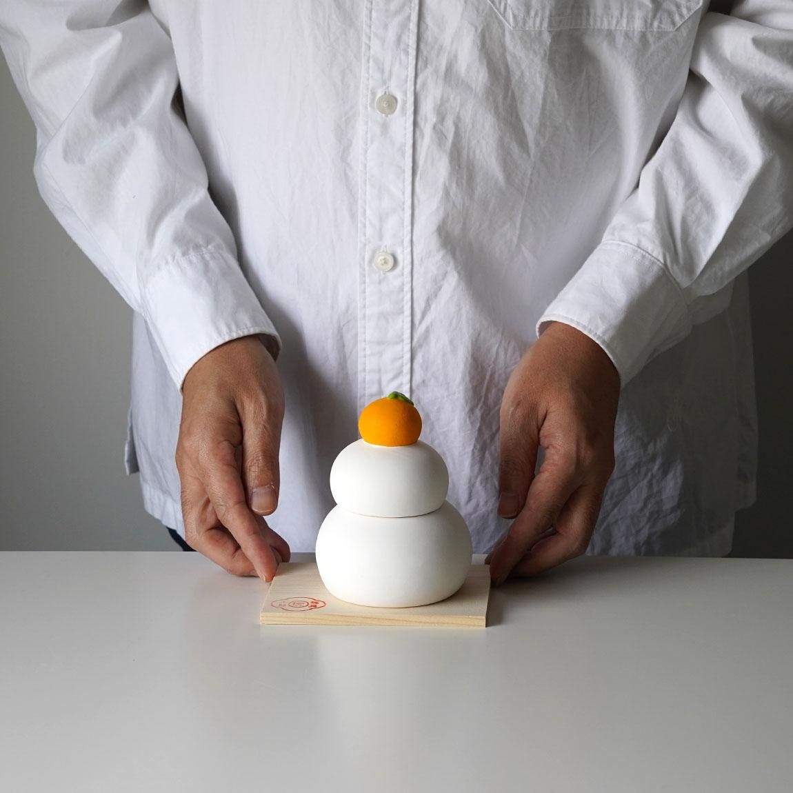 玩具工房 / gangukoubou | 鏡餅 置物 蓋物 瀬戸焼 高さ11cm - Anchor