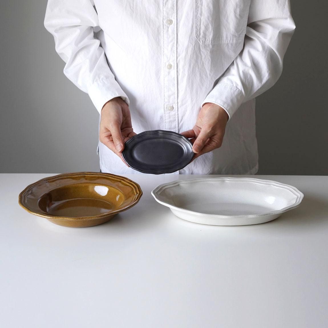 フランス製陶器MOLIN モランスクエアプレート2枚セット