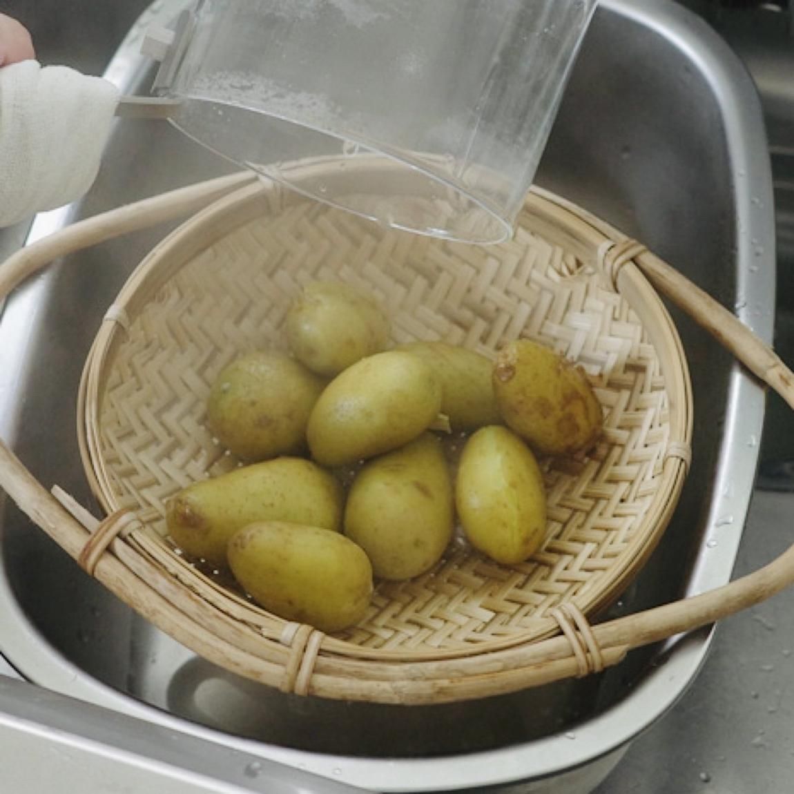 People Tree ピープルツリー ハンドルつき 竹ざる | 丈夫で編み目の