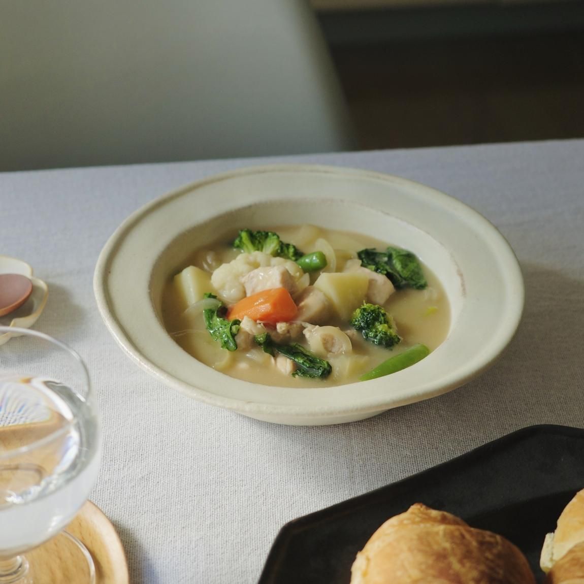 益子焼 6寸リム ボウル | サラダボウル | 20cm [全2種類] - Anchor