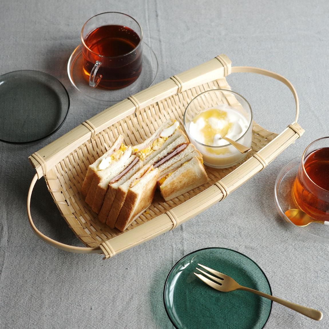 岡山県 平松竹細工店 パンかご 楕円ざる 大小 2点セット 岡山県 平松竹細工店 パンかご 楕円ざる 大小 2点セット 岡山県 平松