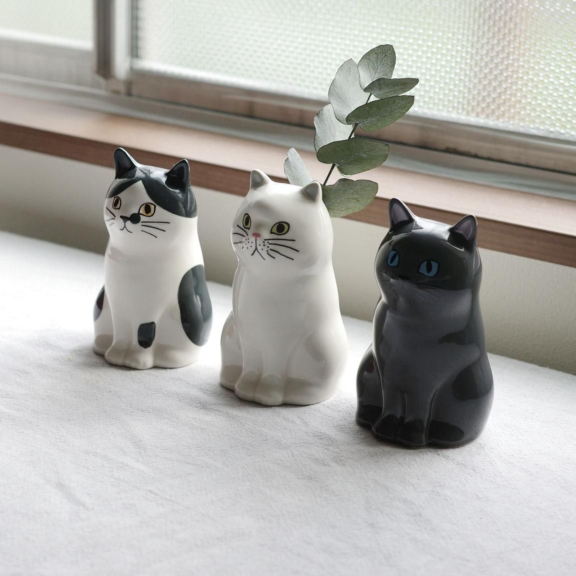 猫　一輪挿し アニマルベース cats 花瓶 一輪挿し 置物 猫 ネコ : 京都 Blue Lapin