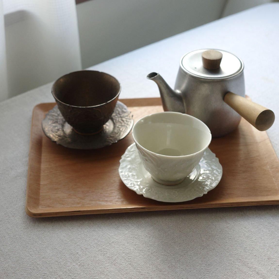 前田麻美 / ブロンズ釉 / 灰青釉 / 花七宝 杯 / カップ / 100ml 前田麻美 / ブロンズ釉 / 灰青釉 / 花七宝 杯 / カップ / 100ml