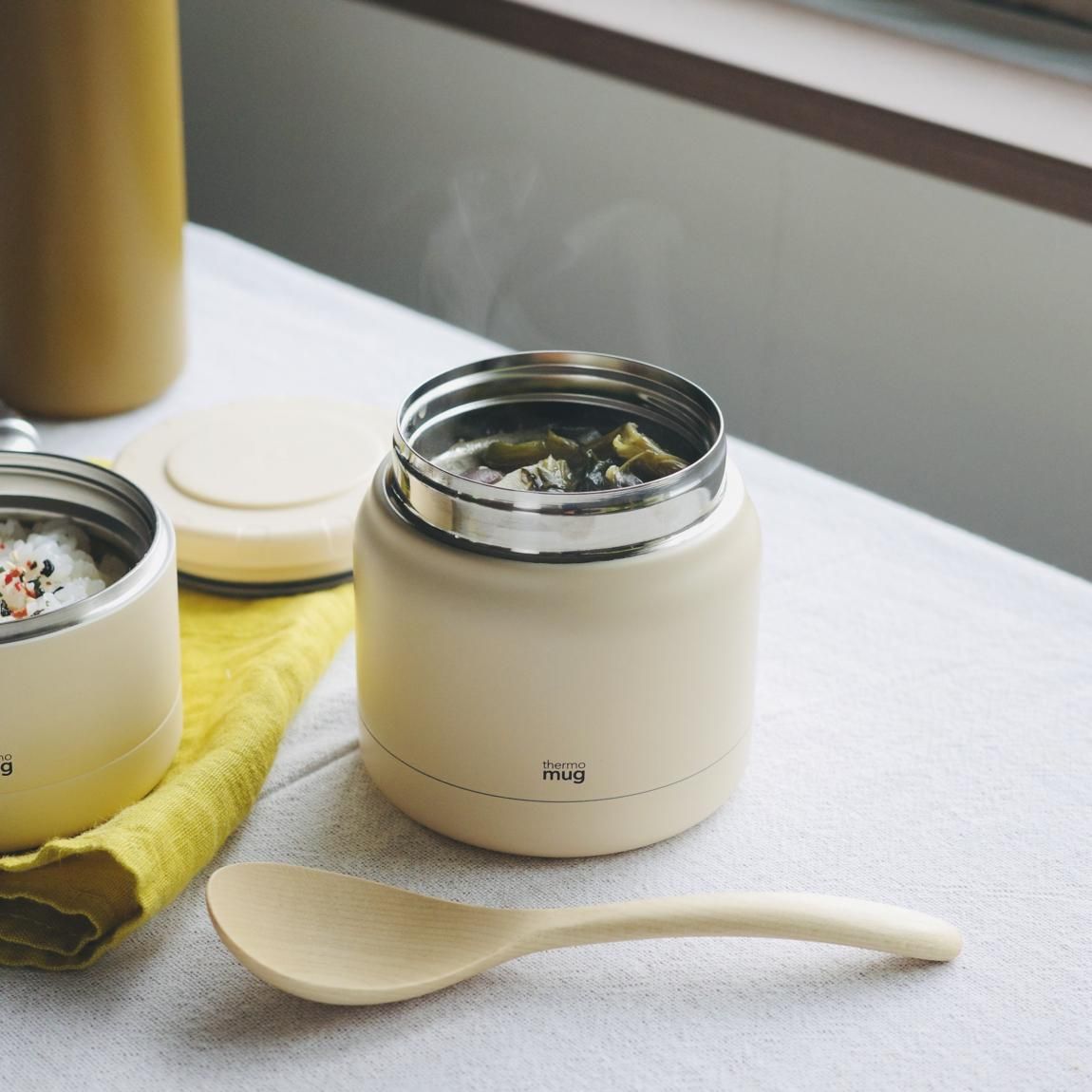 thermo mug スープジャー 3点セット アイボリー サーモマグ | ミニタンク | スープジャー - Anchor Bridge