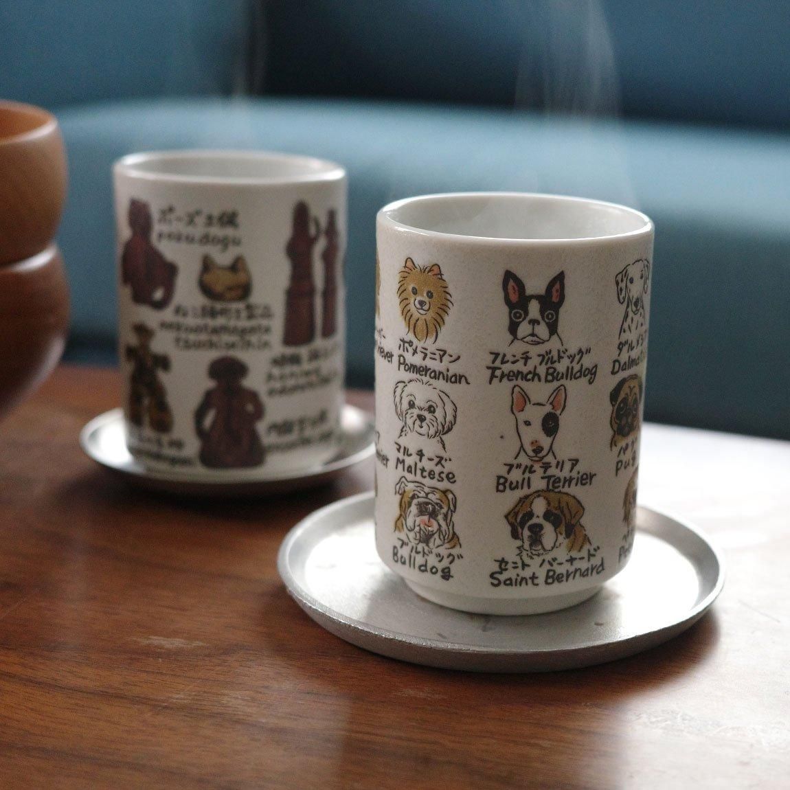 Cune くるくるわんわん寿司 湯のみ 犬 株式会社くるくるわんわん