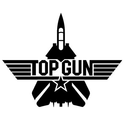 Top Gun Logo Stickers - 002 -  ステッカー、カッティングステッカー、シールを通販・販売・通信販売しているオンラインショップ! - acestickers.com