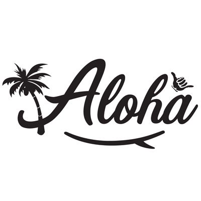 Aloha Logo (01) Stickers (10 x 4.6 cm) -  ステッカー、カッティングステッカー、シールを通販・販売・通信販売しているオンラインショップ! - acestickers.com