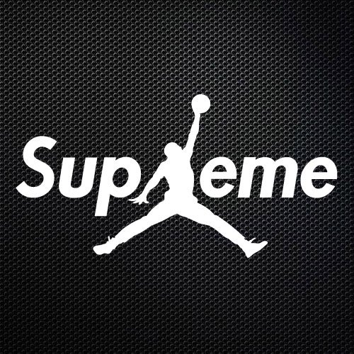Supreme Jordan logo (006) Stickers - ステッカー、カッティング 