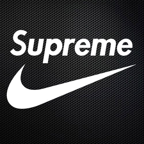 Supreme + Nike logo (007) Stickers - ステッカー、カッティング 