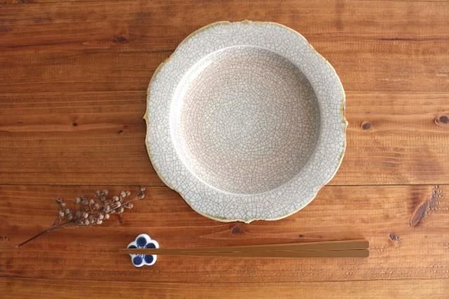 6寸輪花皿 墨入貫入 陶器 はなクラフト 和食器通販 うちる 和食器の皿 鉢 飯碗など 6寸輪花皿 墨入貫入 陶器 はなクラフト 和食器通販 うちる 和食器の皿 鉢 飯碗など