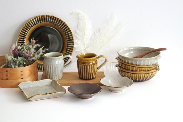 益子焼　大輪の南洋花図深鉢　有名作家物 益子焼 大輪の南洋花図深鉢 有名作家物 益子焼 大輪の