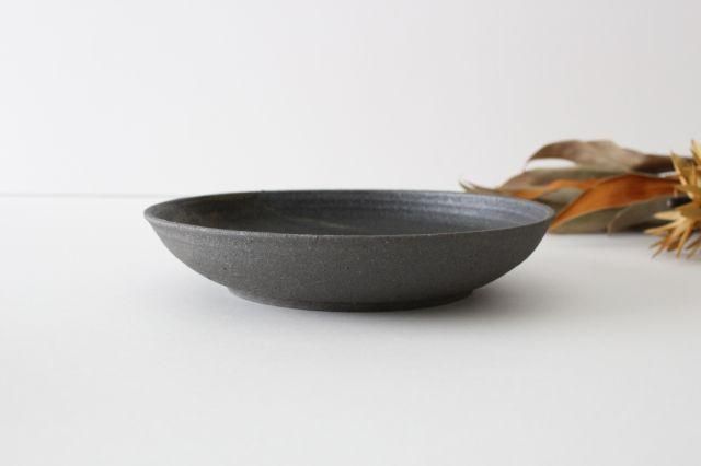 リム7寸皿｜黒｜陶器｜寺田昭洋｜和食器通販｜うちる｜和食器の皿、鉢