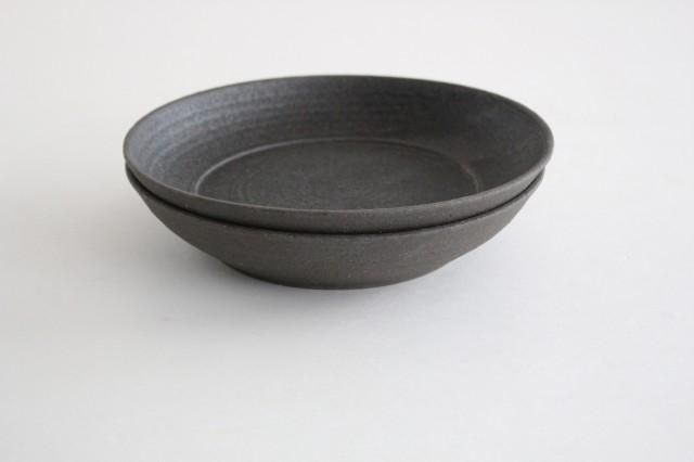リム7寸皿｜黒｜陶器｜寺田昭洋｜和食器通販｜うちる｜和食器の