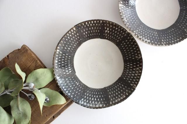 6寸丸皿｜鹿の子｜ブラウン｜陶器｜ORIME｜波佐見焼｜和食器通販